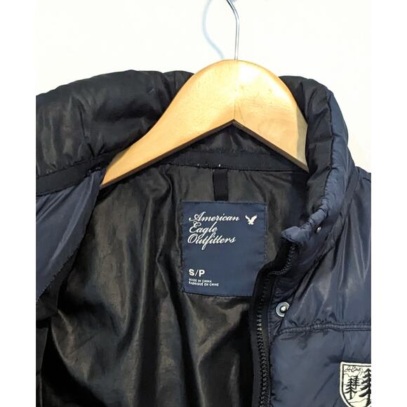 American Eagle Navy Blue Puffer Jacket Size S - Picture 7 of 10